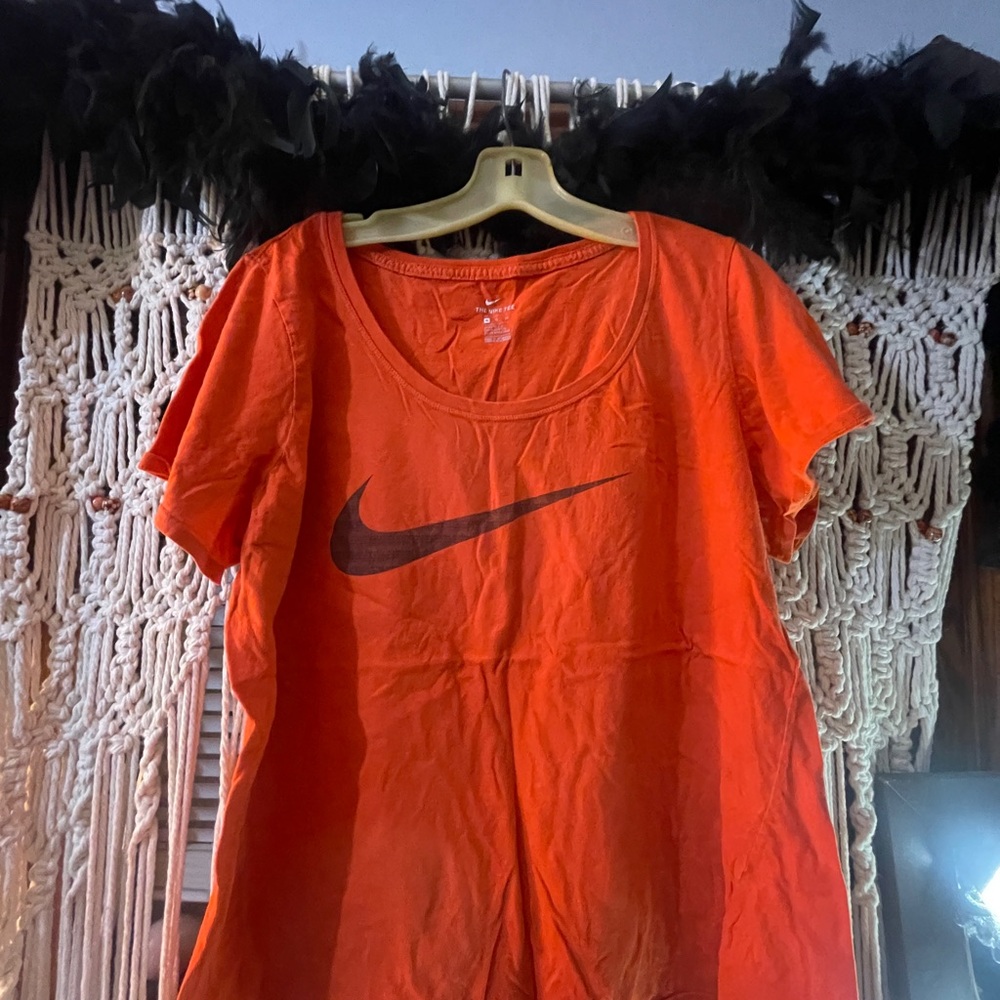 Nike Vibrant Orange Tee with White Accents